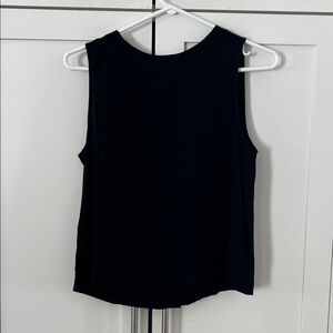 Eileen Fisher Black Sleeveless 100% Silk Tank Top